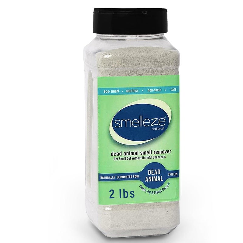 SMELLEZE Natural Dead Animal Odor Removal 2 lbs Powder: Eliminate Dead Rat, Mice, Squirrel, Chipmunk, Raccoon & Bat Smell. Safe for Indoor & Outdoor Use - Image 1